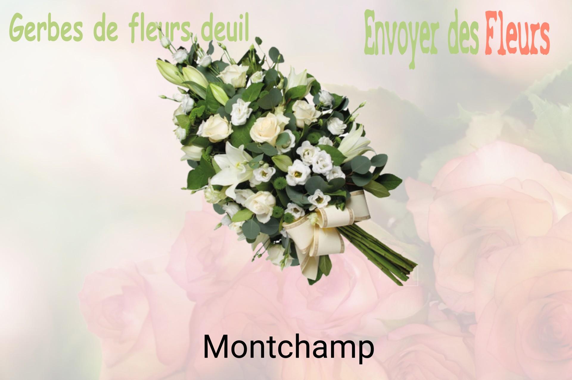Gerbe de fleurs de deuil livrée à Montchamp